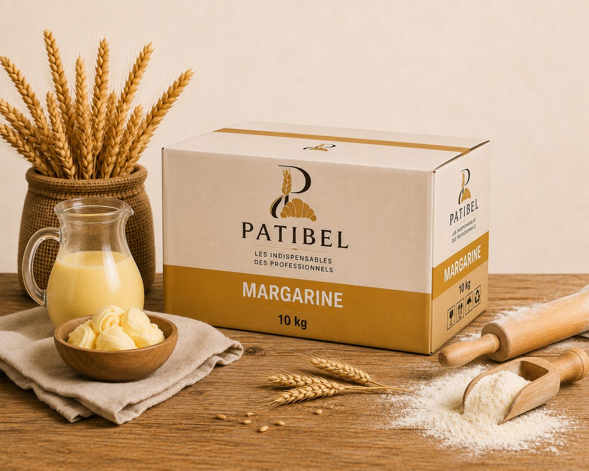 Gamme Patibel : farine de blé, levure, margarine et blé